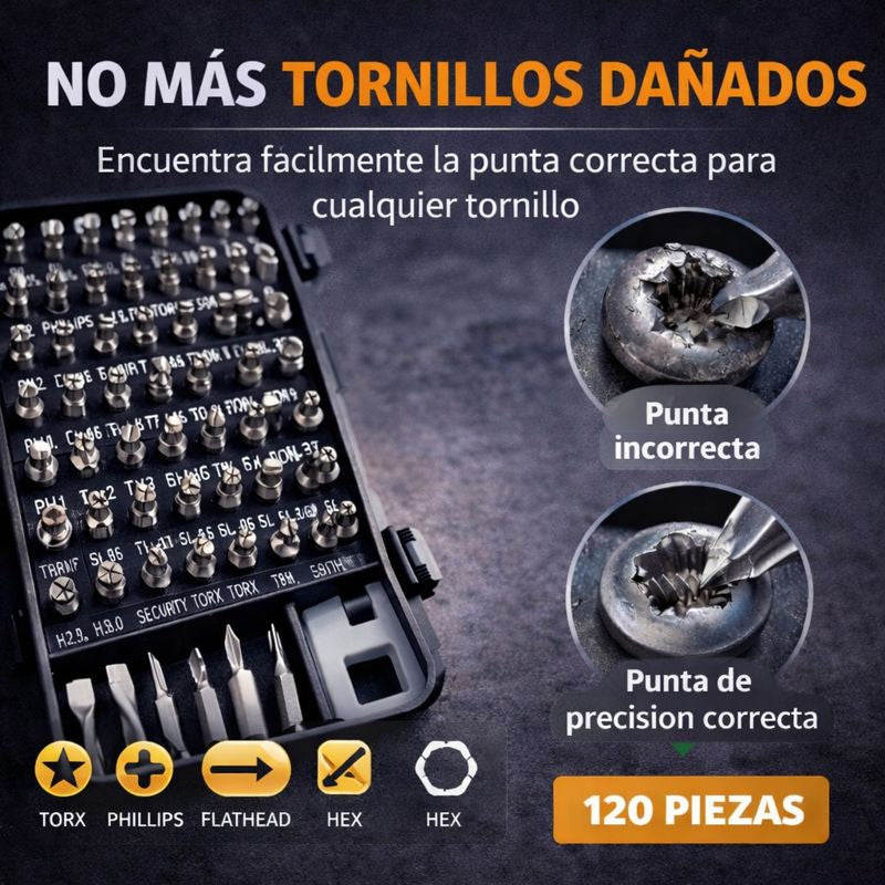 Fixclave Pro de precisión de 120 piezas